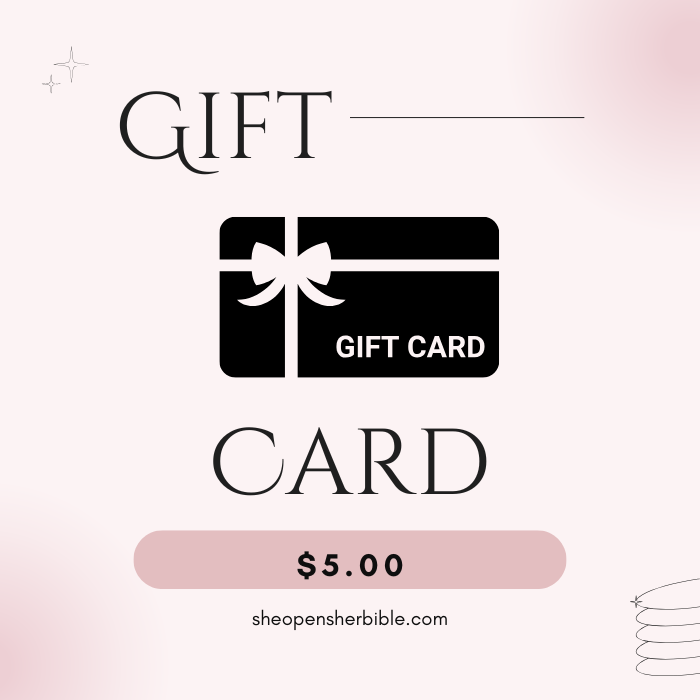 $5 She Opens Her Bible Gift Card