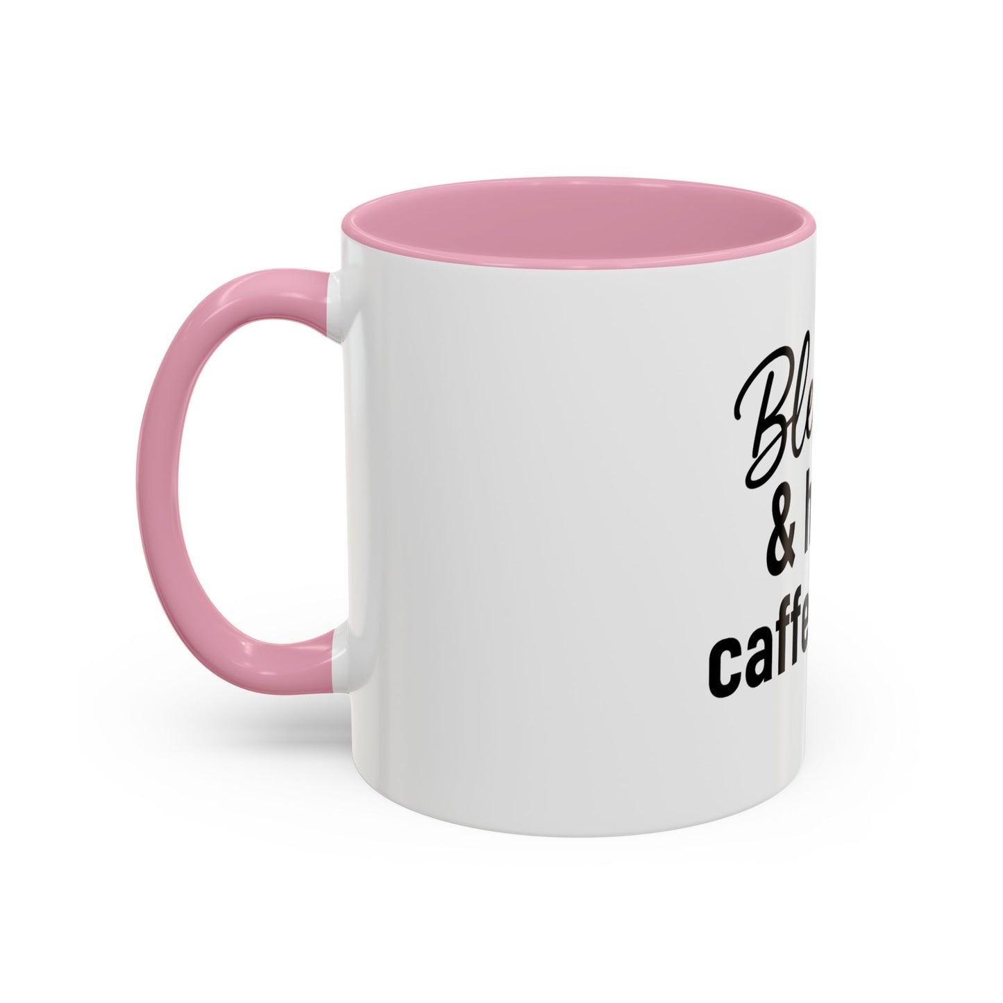 Blessed & Highly Caffienated Colorful Scripture Mugs – 11 oz & 15 oz Ceramic • Pop Then Pray