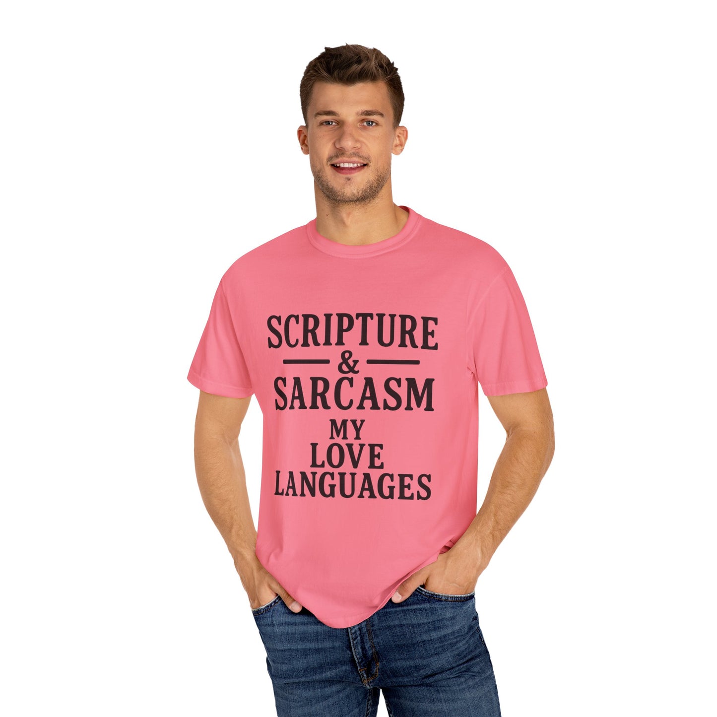 Scripture & Sarcasm Tee – Round‑Neck Unisex Shirt • My Love Languages