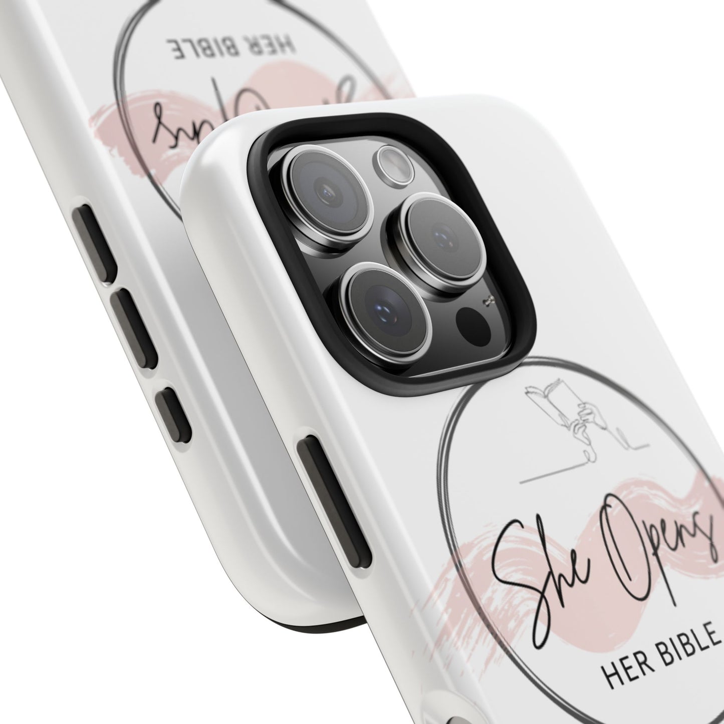 She Opens Her Bible Phone Case – Christian iPhone & Samsung Cover with Glossy Finish