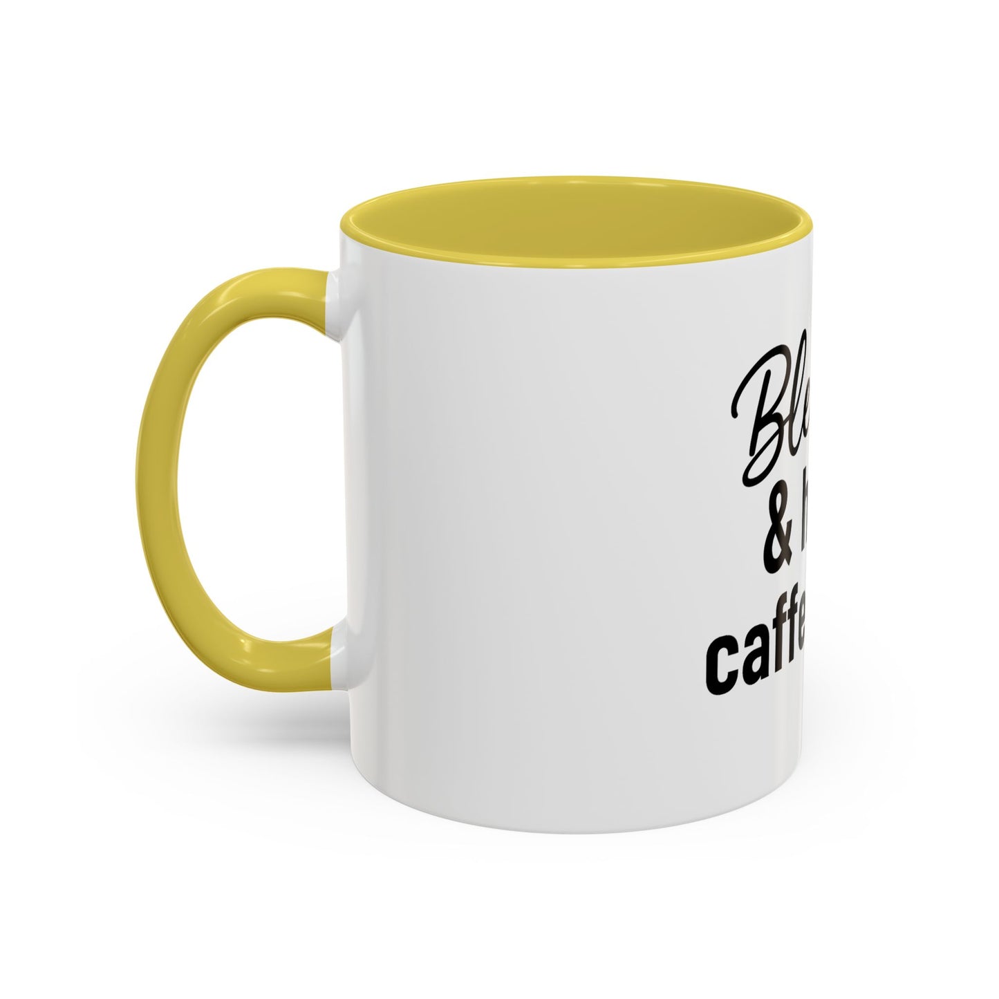 Blessed & Highly Caffienated Colorful Scripture Mugs – 11 oz & 15 oz Ceramic • Pop Then Pray