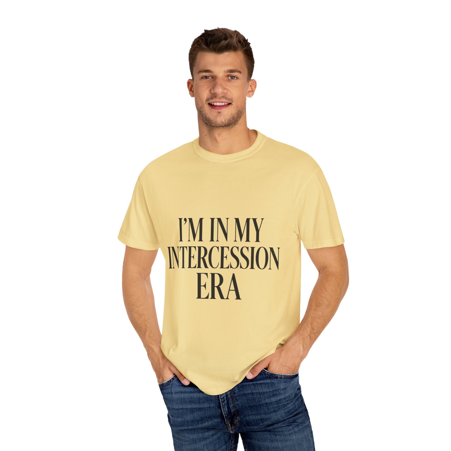 "I'm in My Intercession Era" Unisex T-Shirt – Black Lettering Faith Tee for Prayer Warriors