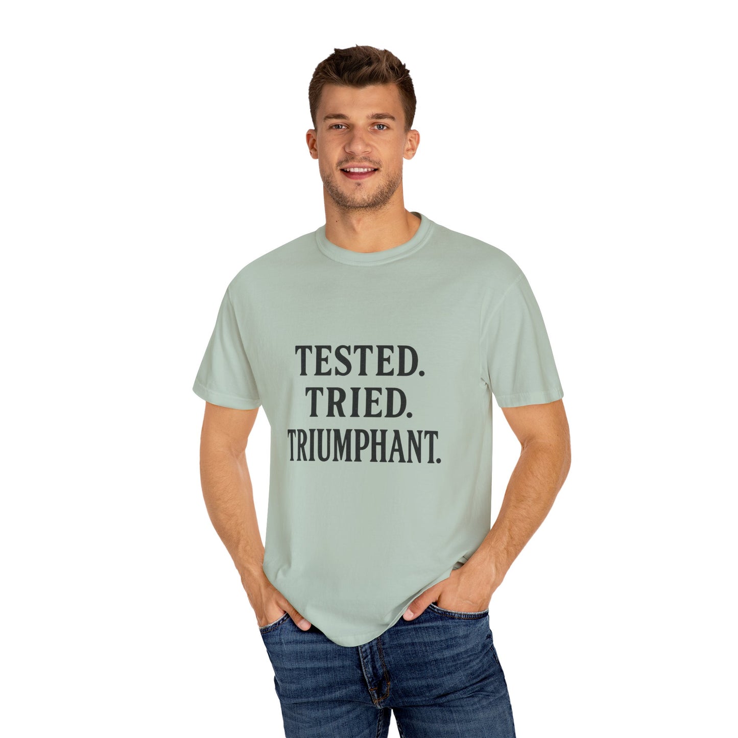 Tested. Tried. Triumphant.™ V-Neck T-Shirt – Sassy Christian Tee for Women Who Don’t Quit