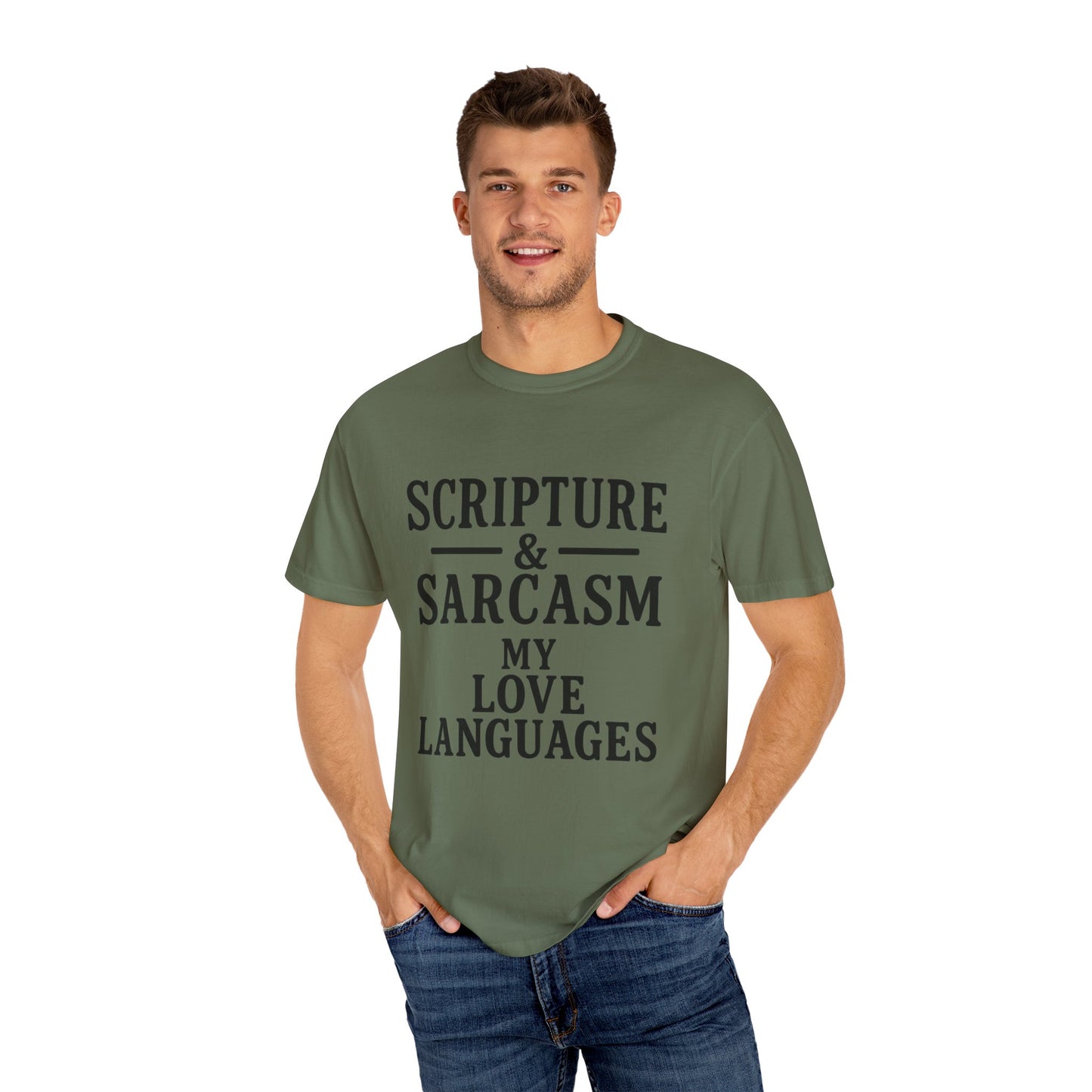 Scripture & Sarcasm Tee – Round‑Neck Unisex Shirt • My Love Languages