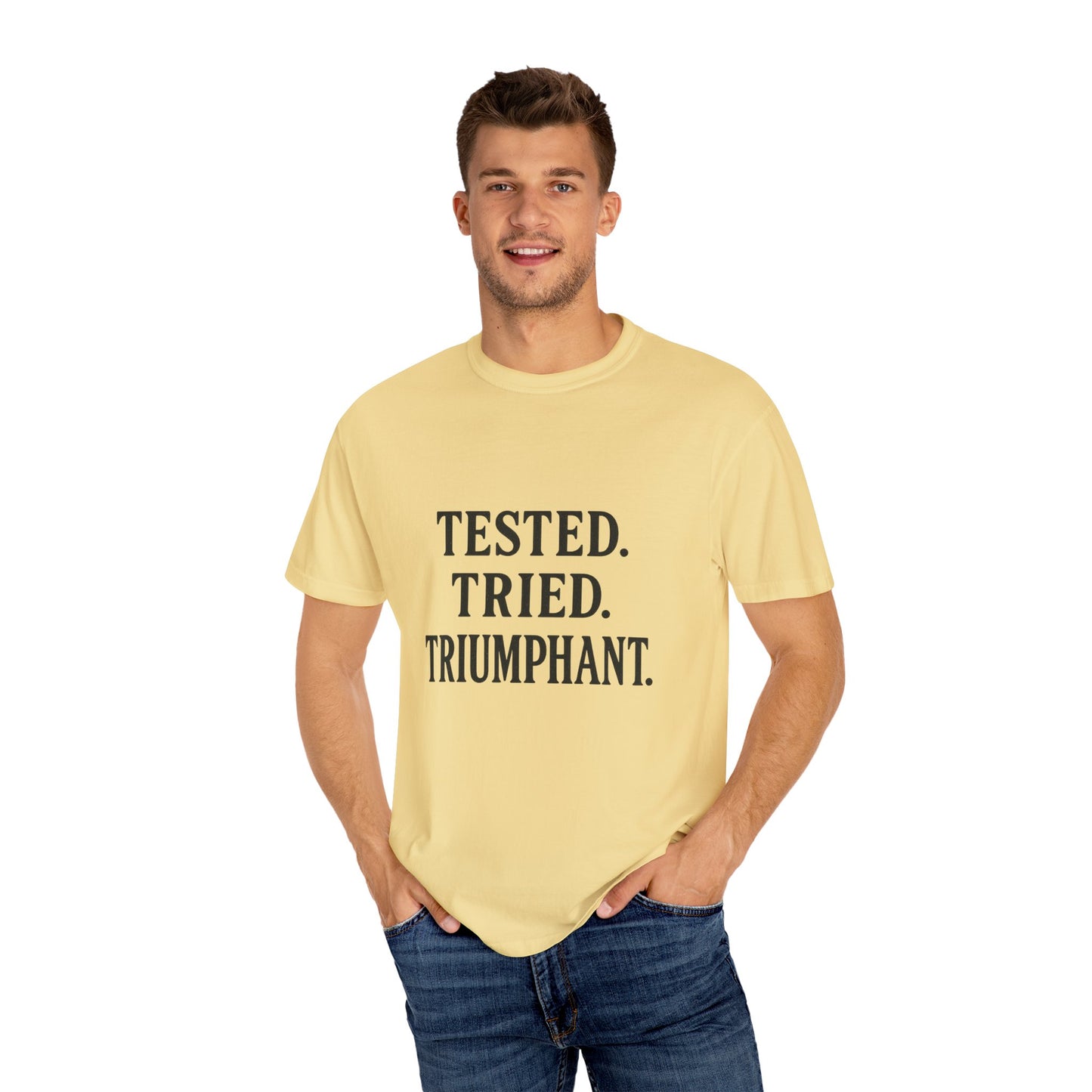 Tested. Tried. Triumphant.™ V-Neck T-Shirt – Sassy Christian Tee for Women Who Don’t Quit