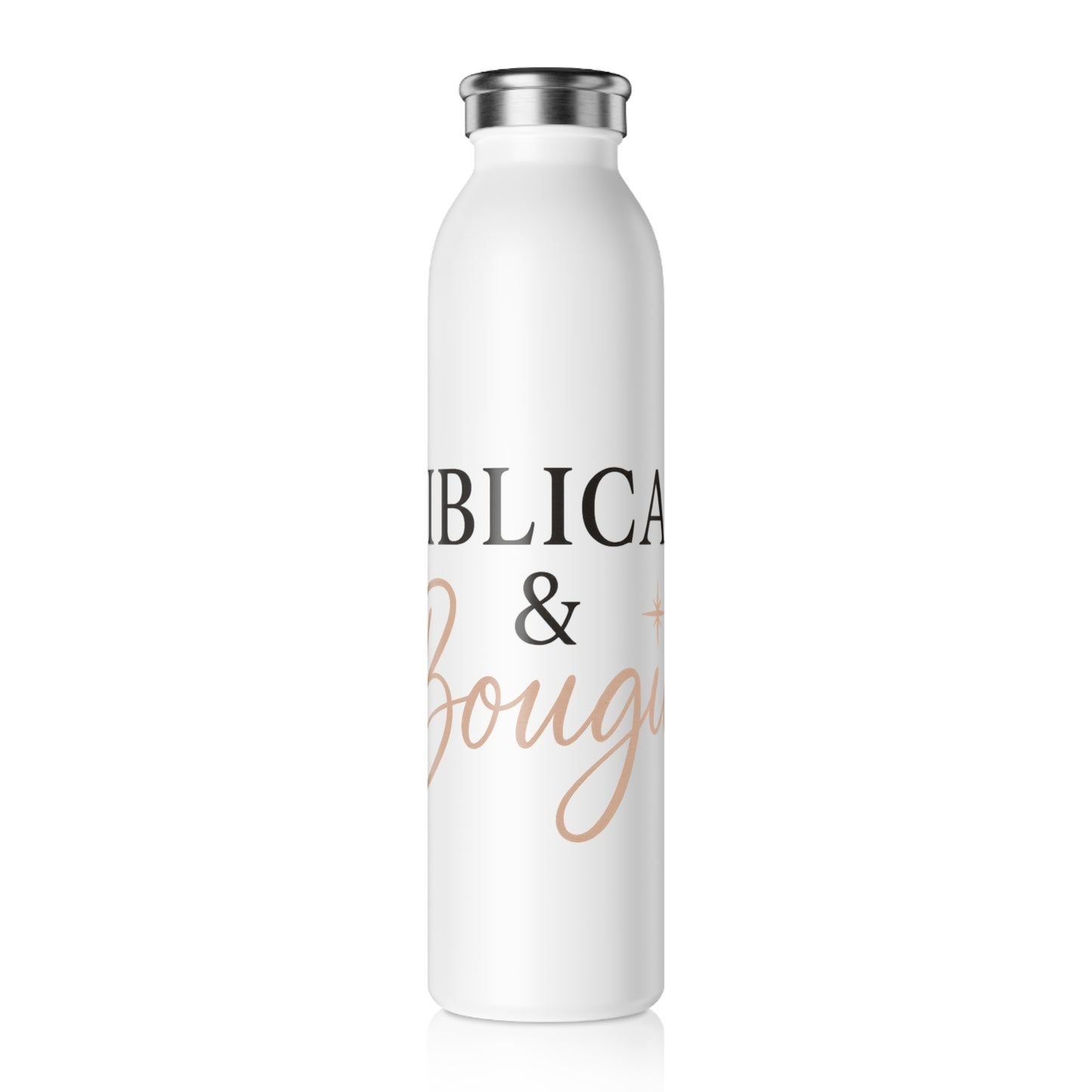 Biblical & Bougie™ Water Bottle – Sassy Christian Gift for Women, Bible Study & On-the-Go Faith