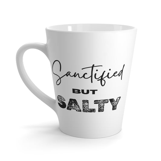 Sanctified but Salty Latte Mug, Funny Coffee Cup, Gift for Coffee Lovers, Unique Drinkware, Humorous Kitchen Decor