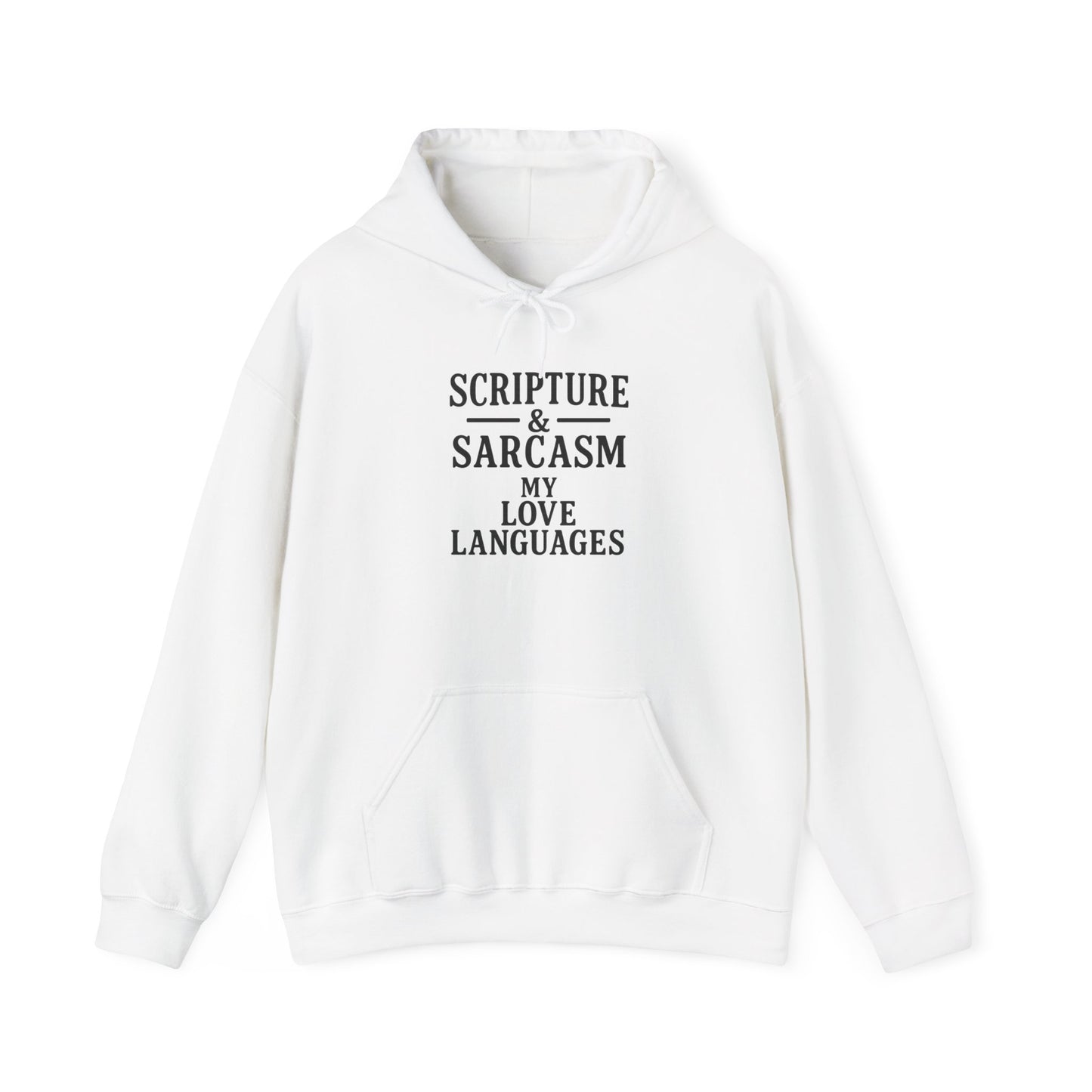 Scripture & Sarcasm Unisex Hoodie, Funny Sweatshirt for Christian Humor, Great Gift for Friends, Cozy Church Apparel