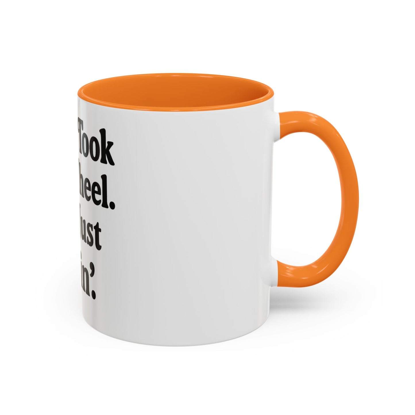 "Jesus Took the Wheel. I'm Just Vibin." Coffee Mug – Funny Faith-Based Mug for Relaxed Mornings & Spiritual Sass