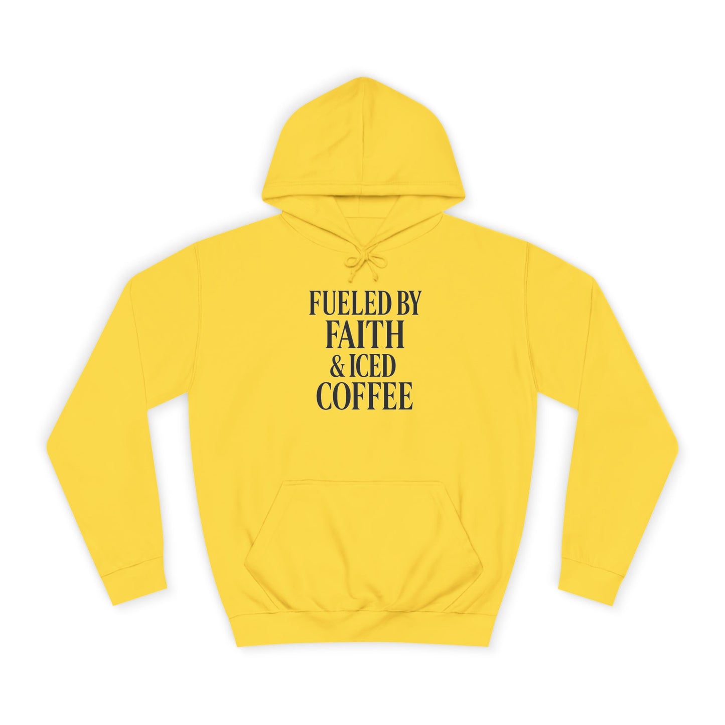 Fueled by Faith and Iced Coffee™ Hoodie – Christian Sweatshirt for Women, Men & Coffee Lovers