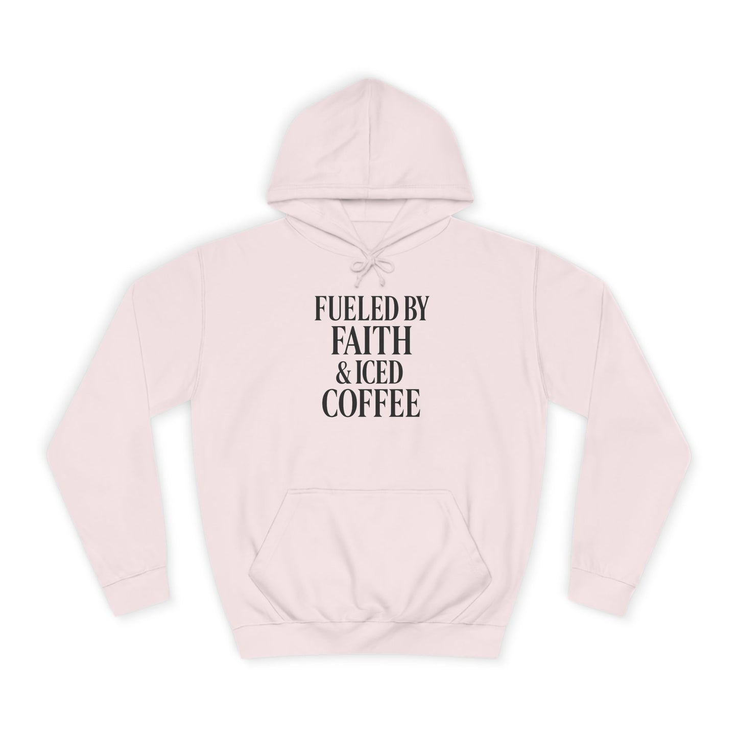 Fueled by Faith and Iced Coffee™ Hoodie – Christian Sweatshirt for Women, Men & Coffee Lovers