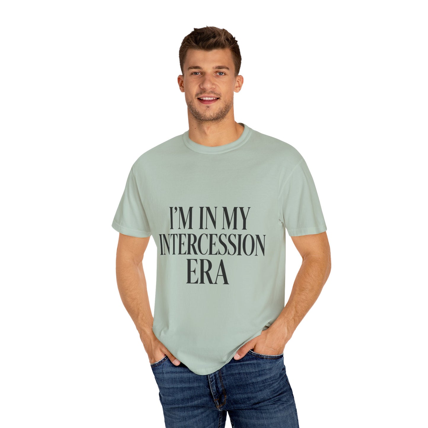 "I'm in My Intercession Era" Unisex T-Shirt – Black Lettering Faith Tee for Prayer Warriors
