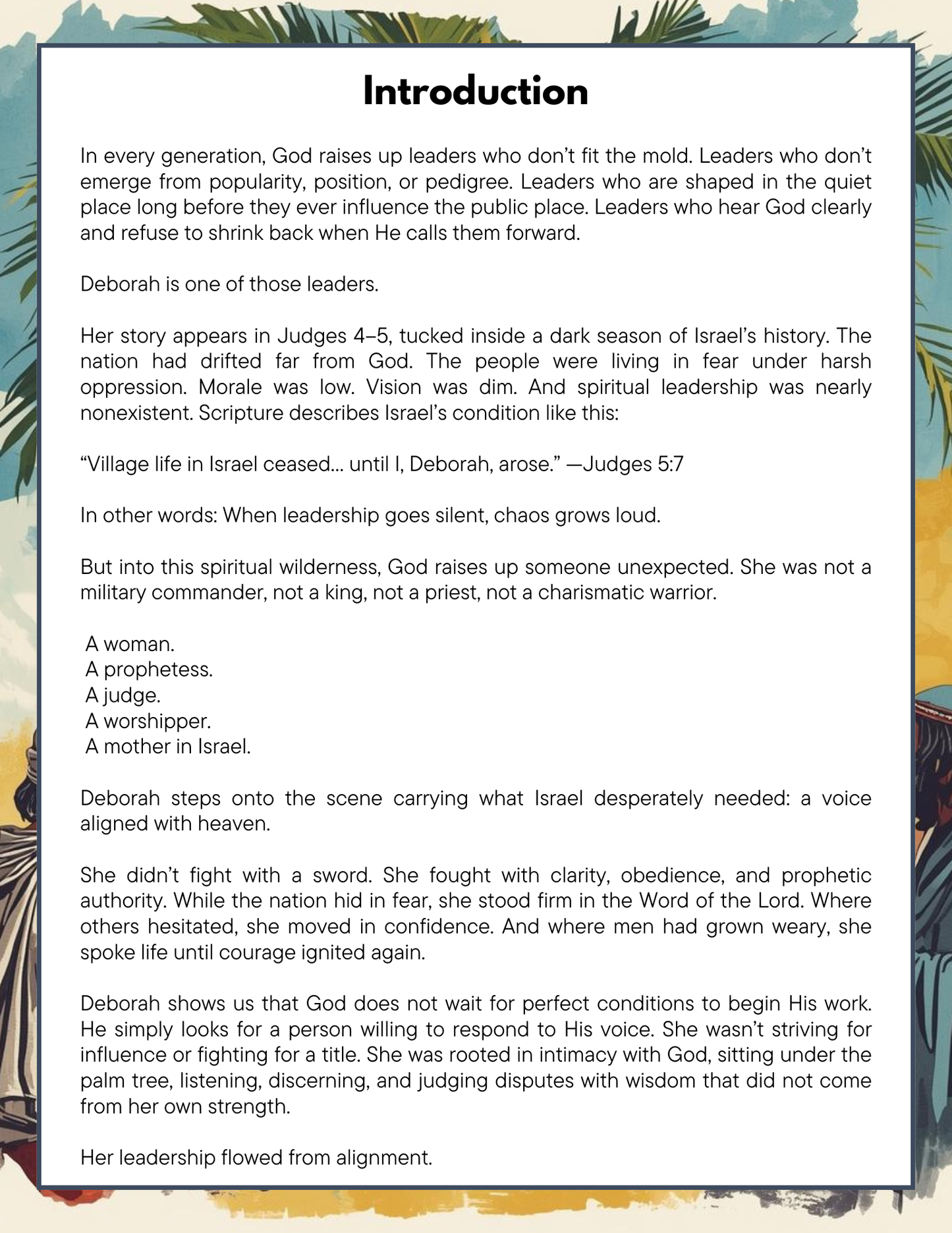 Deborah: A Study in Calling, Courage, and Kingdom Leadership