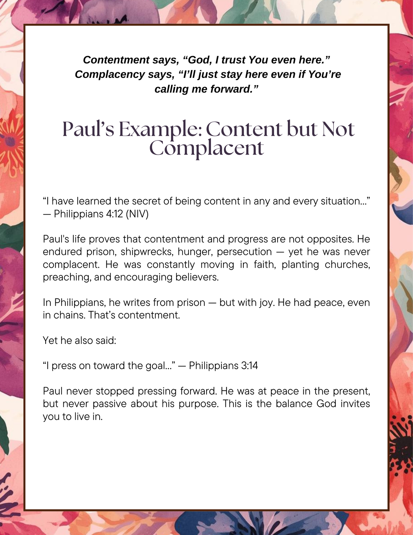 Learning Contentment: Trusting God in Every Circumstance (Without Becoming Complacent)