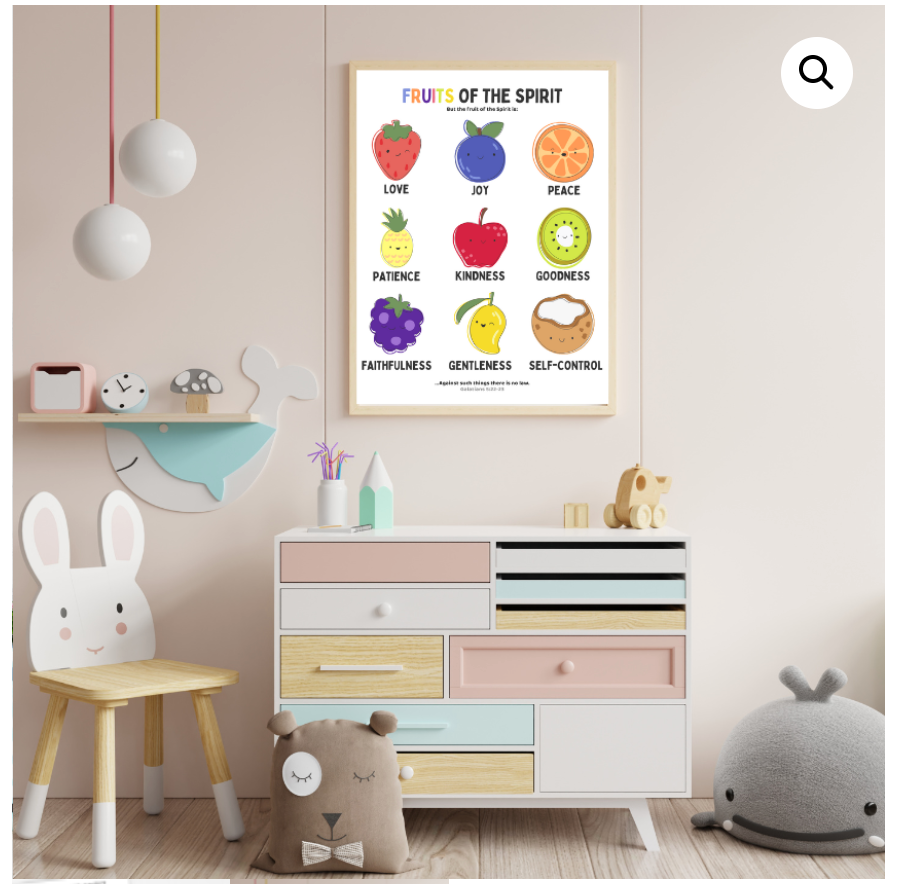 Fruits of the Spirit Matching Game Pack – Christian Educational Activity for Kids