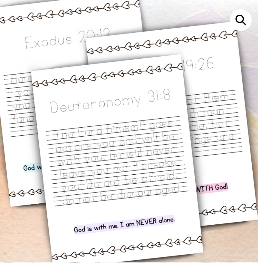 15 Bible Truths for Kids Tracing Pack – Scripture Writing and Learning Activity