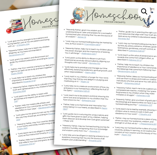 Prayer Prompts For Homeschoolers