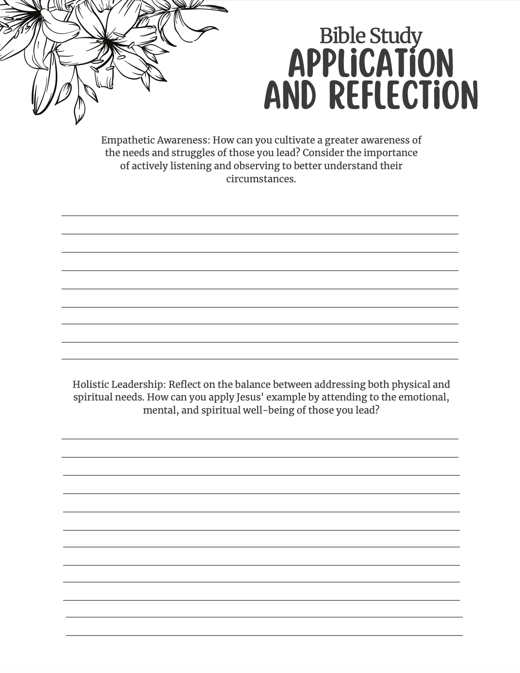 Bible Study Guide: Jesus - The Ultimate Servant Leader; Unveiling the Model of Jesus' Sacrifice and Compassion in Action