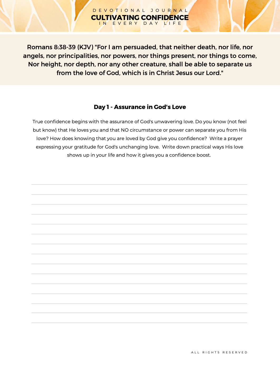 Cultivating Confidence: 30-Day Christian Devotional & Journal with Scripture Card Set for Women