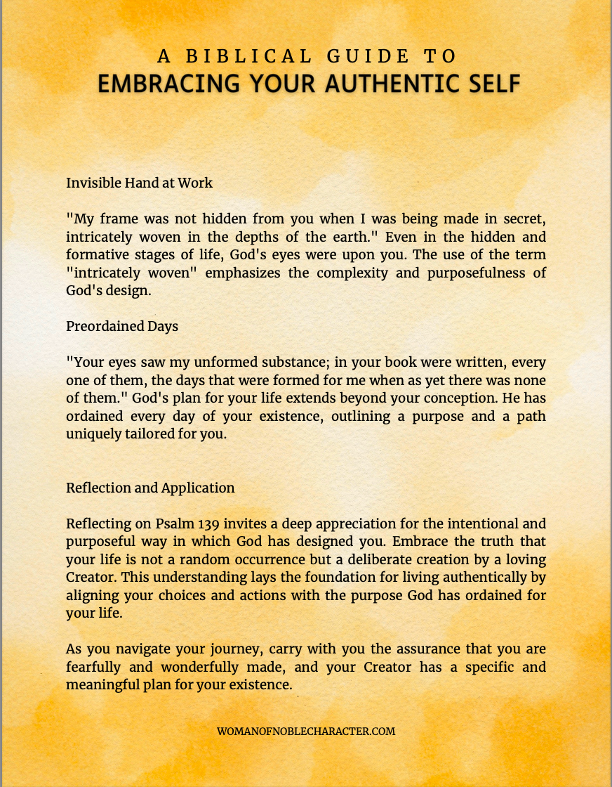 Embrace Your Authentic Self: A Guided 31-Page Bible Study