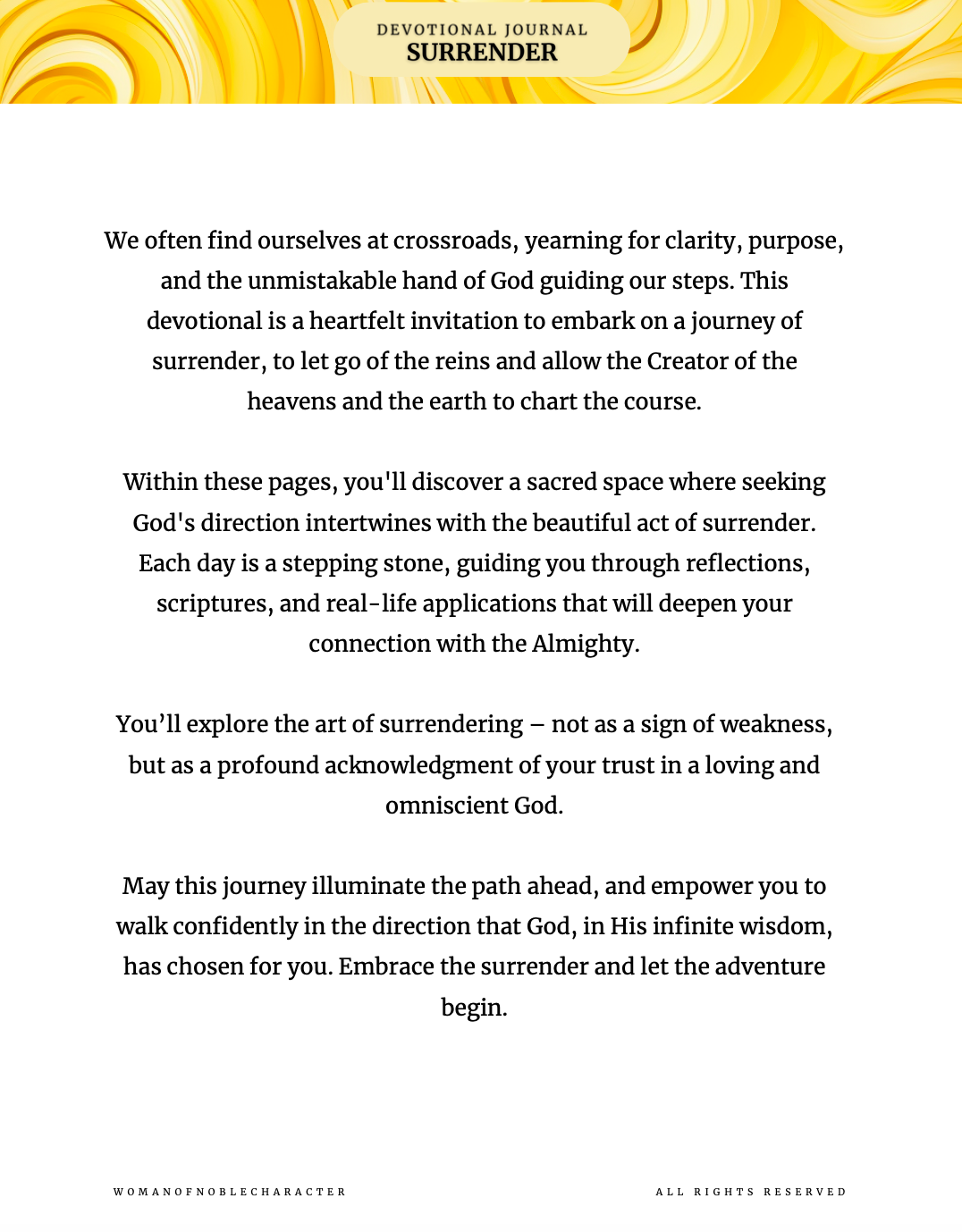Surrender: 30-Day Devotional Journal to Seek God for Direction | Find Clarity in God’s Will