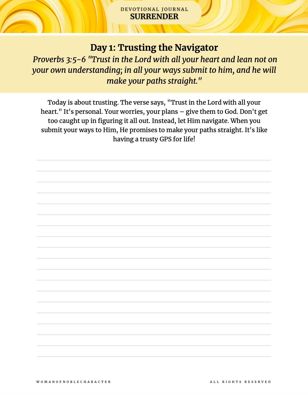 Surrender: 30-Day Devotional Journal to Seek God for Direction | Find Clarity in God’s Will