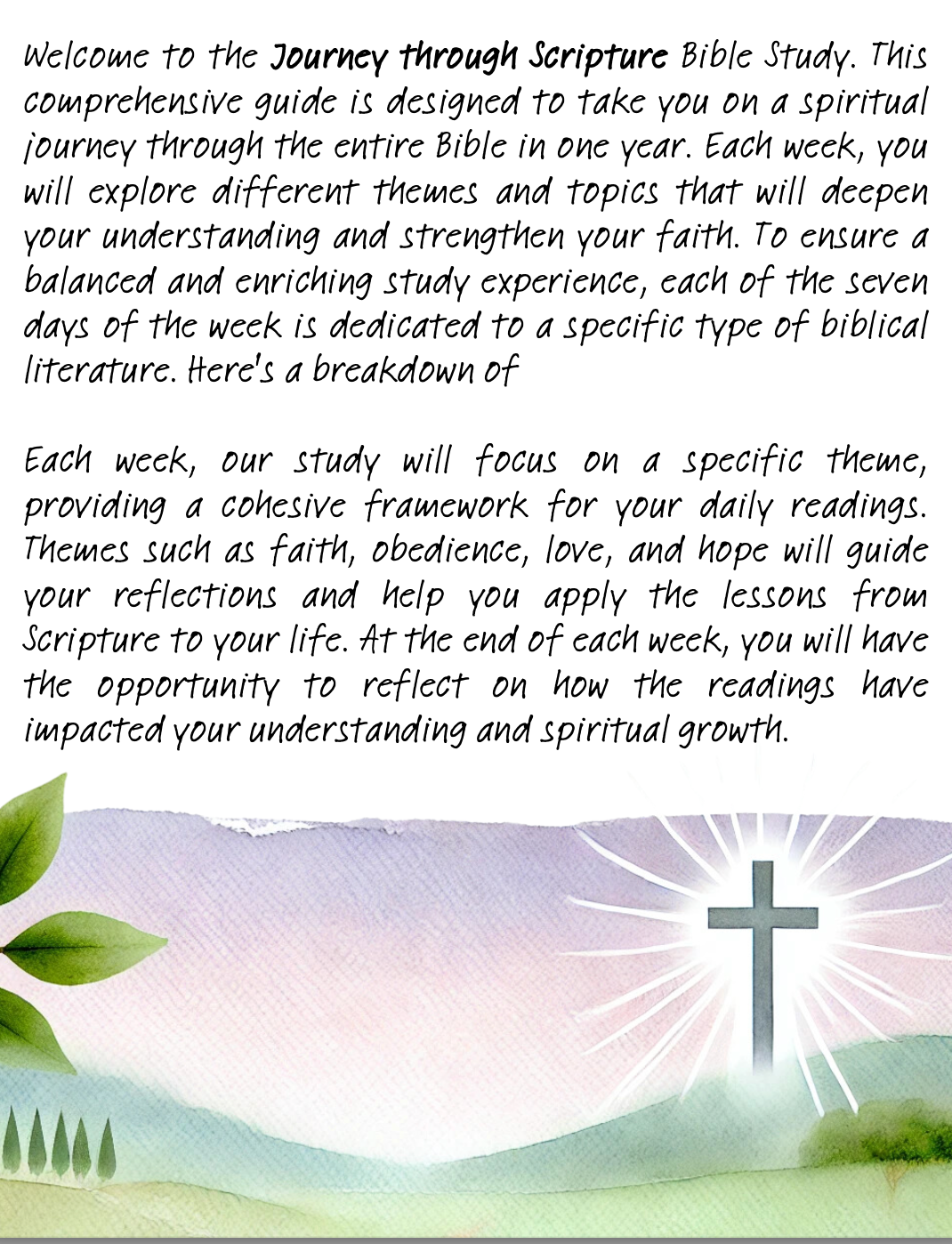 One Year Journey Through Scripture