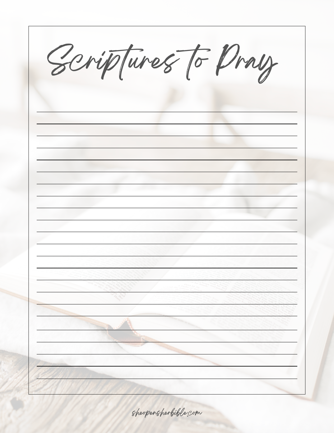 Overcoming Fear Prayer Journal
