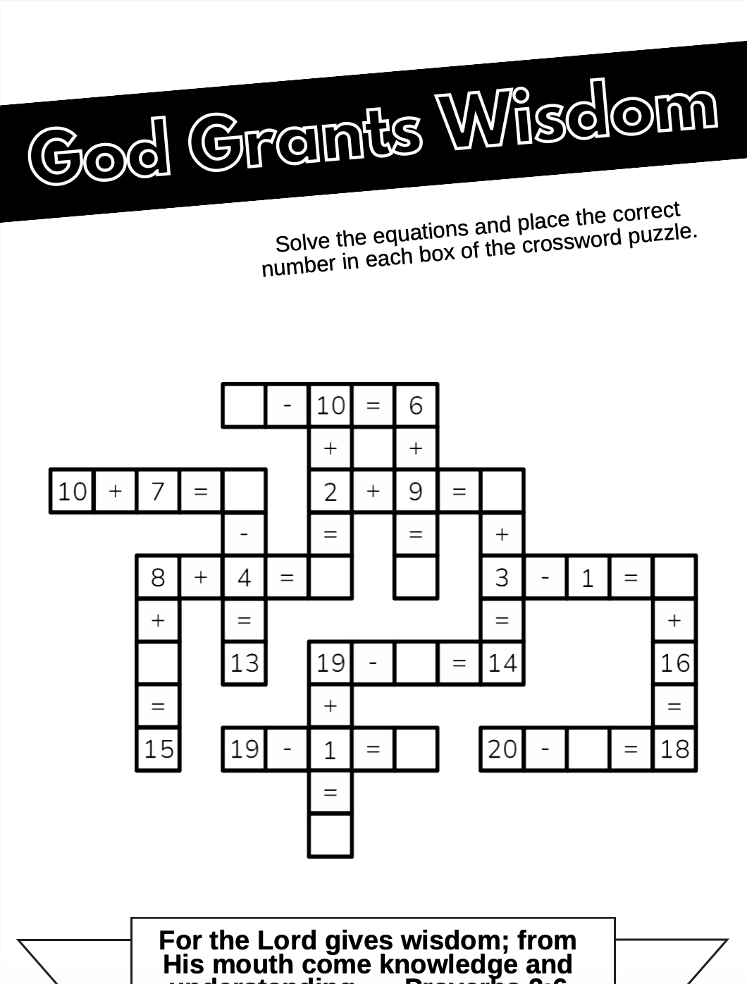 Bible-Themed Kids Activity Pages
