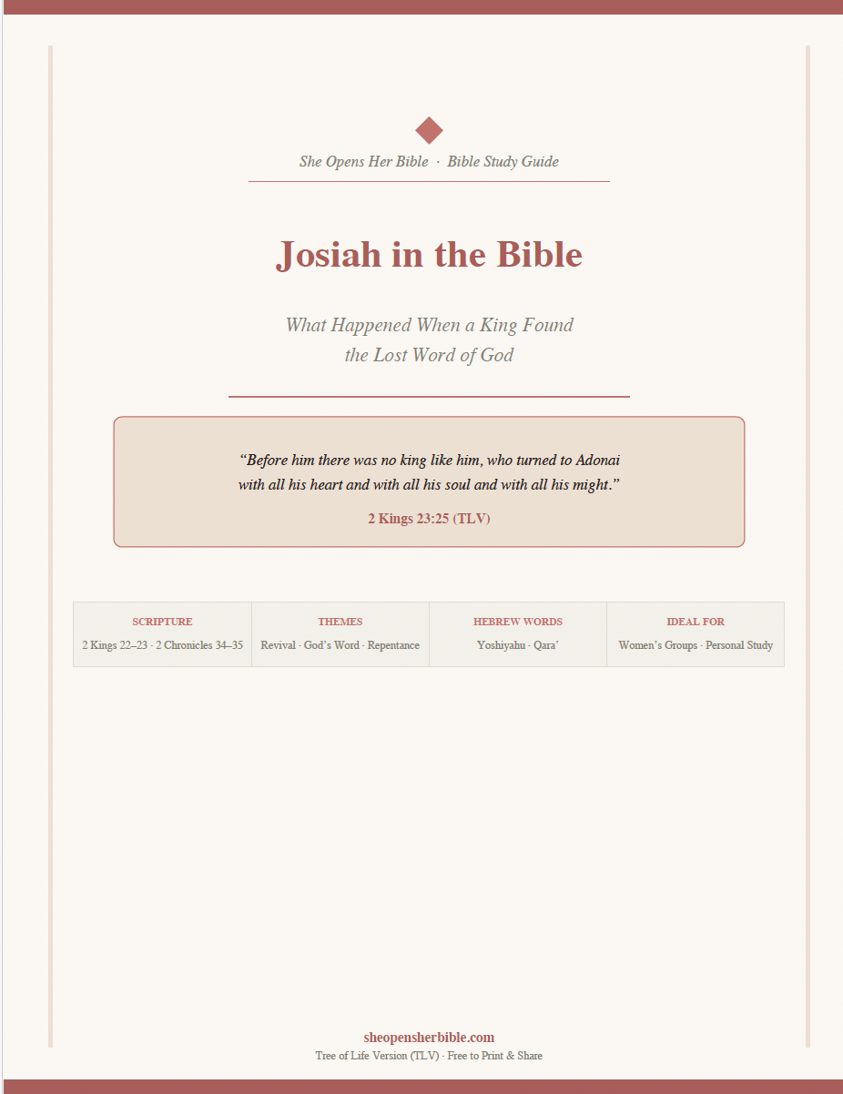Josiah in the Bible Study Guide | Discover the King Who Rediscovered God’s Word