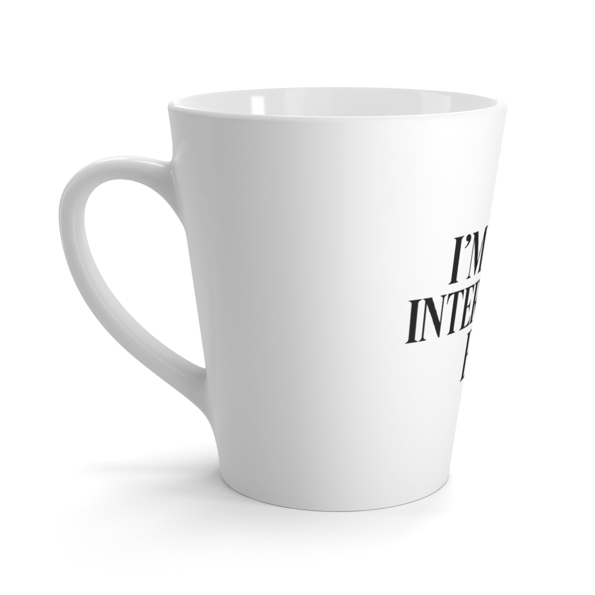"I'm in My Intercession Era" Latte Mug – Black Lettering Christian Mug for Prayer Warriors & Coffee Lovers